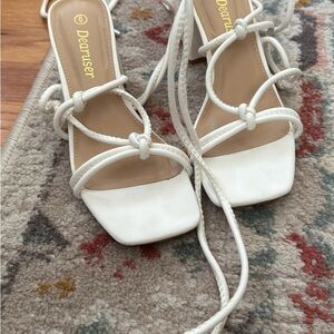 Women's White Strappy Sandals